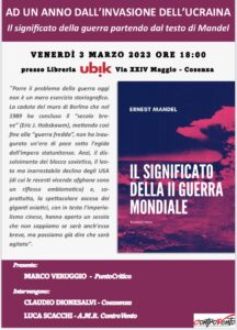 Scopri di più sull'articolo Presentazione del testo di Mandel a Cosenza